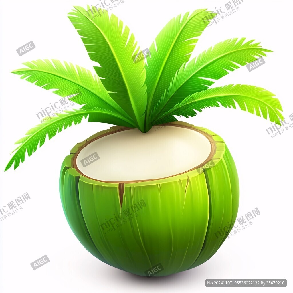 卡通椰子素材