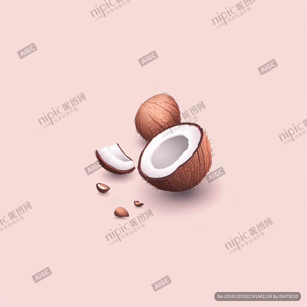 夏威夷果插畫