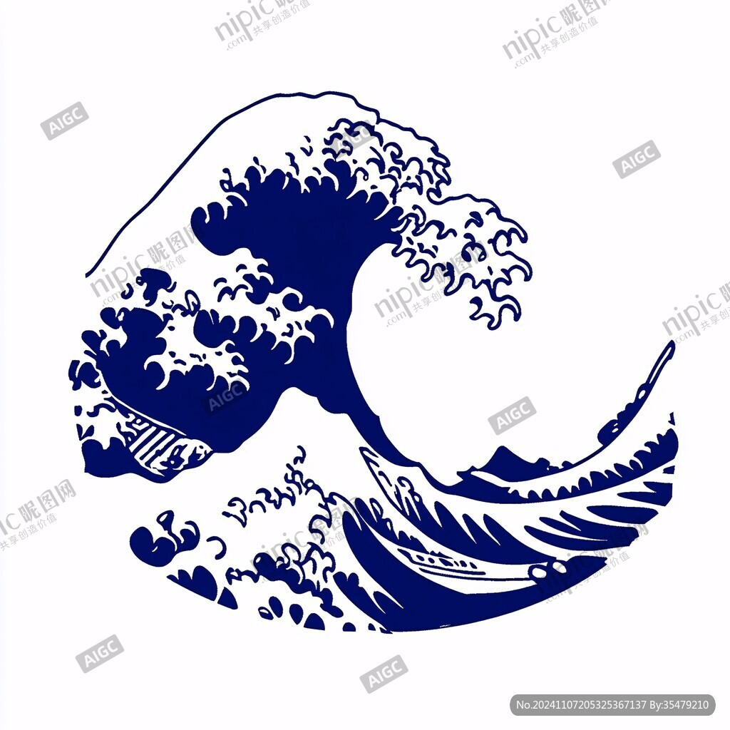 日式海浪logo