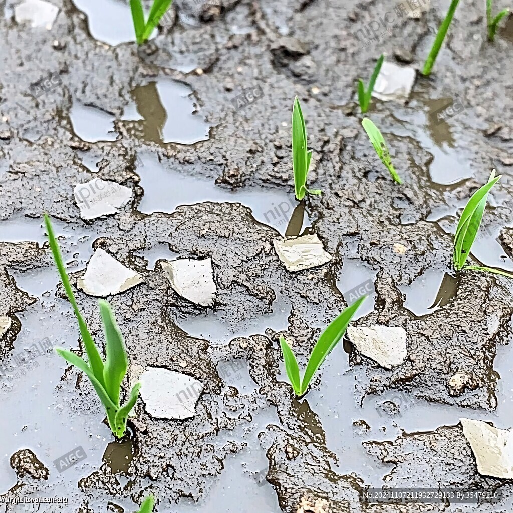 水洼中的綠草