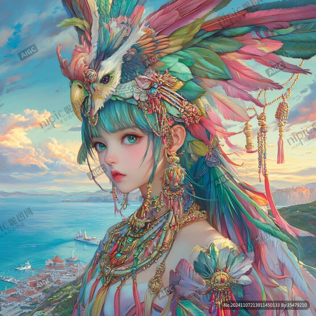 新國潮神女插畫