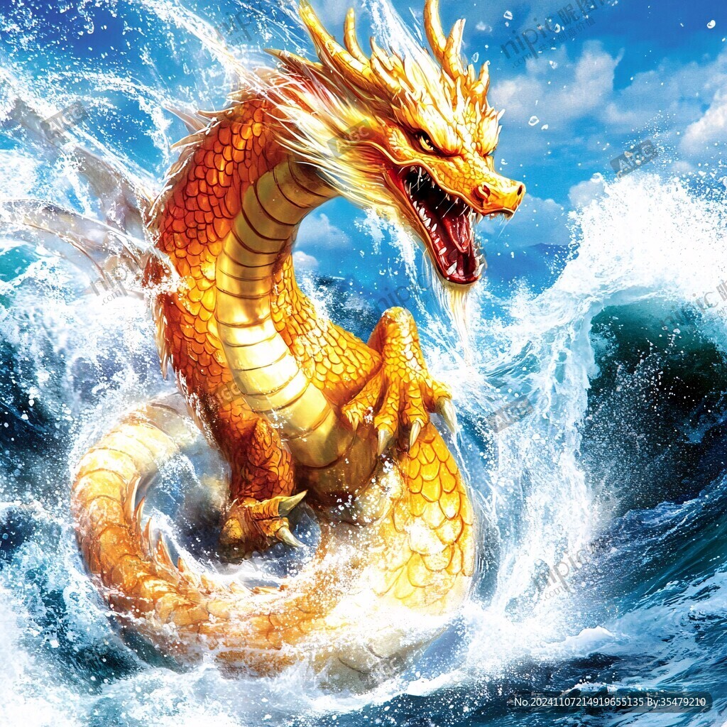 龍吐水壁紙