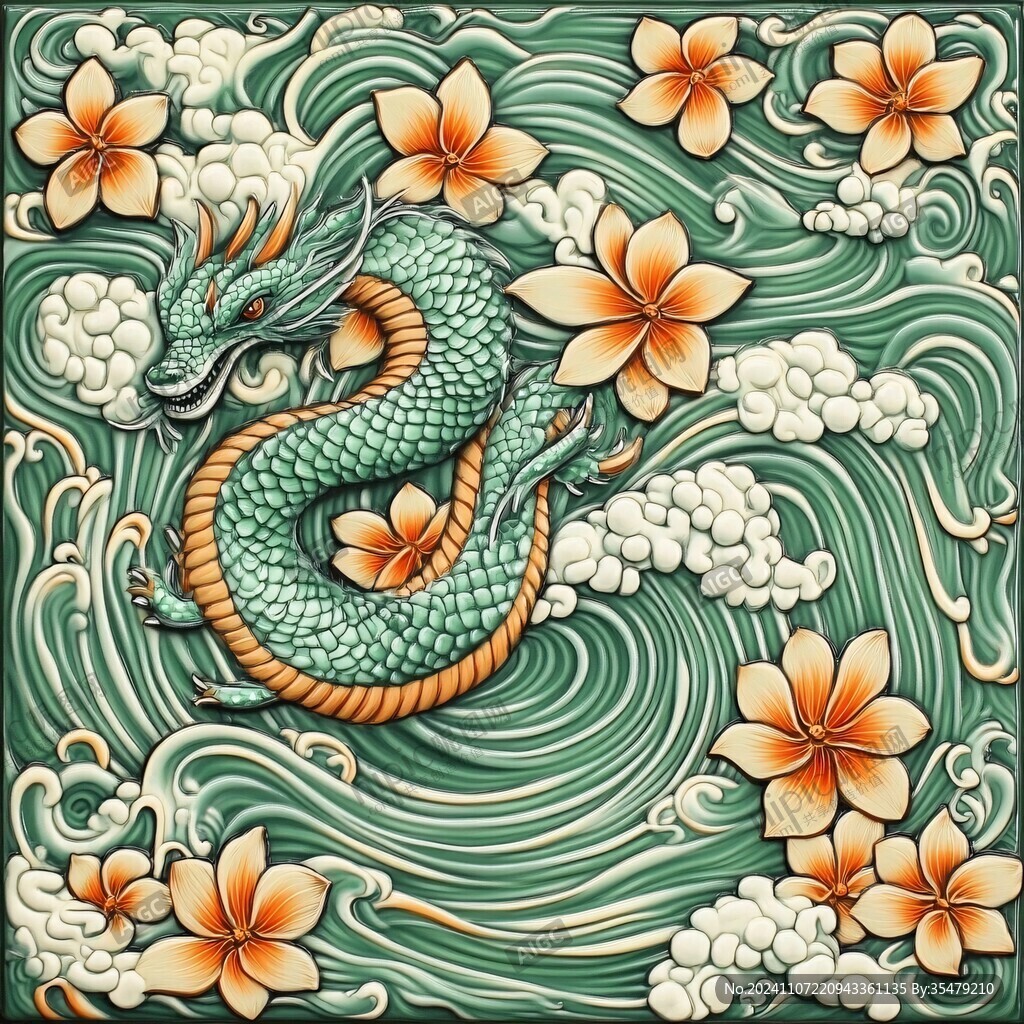 草龍精雕圖
