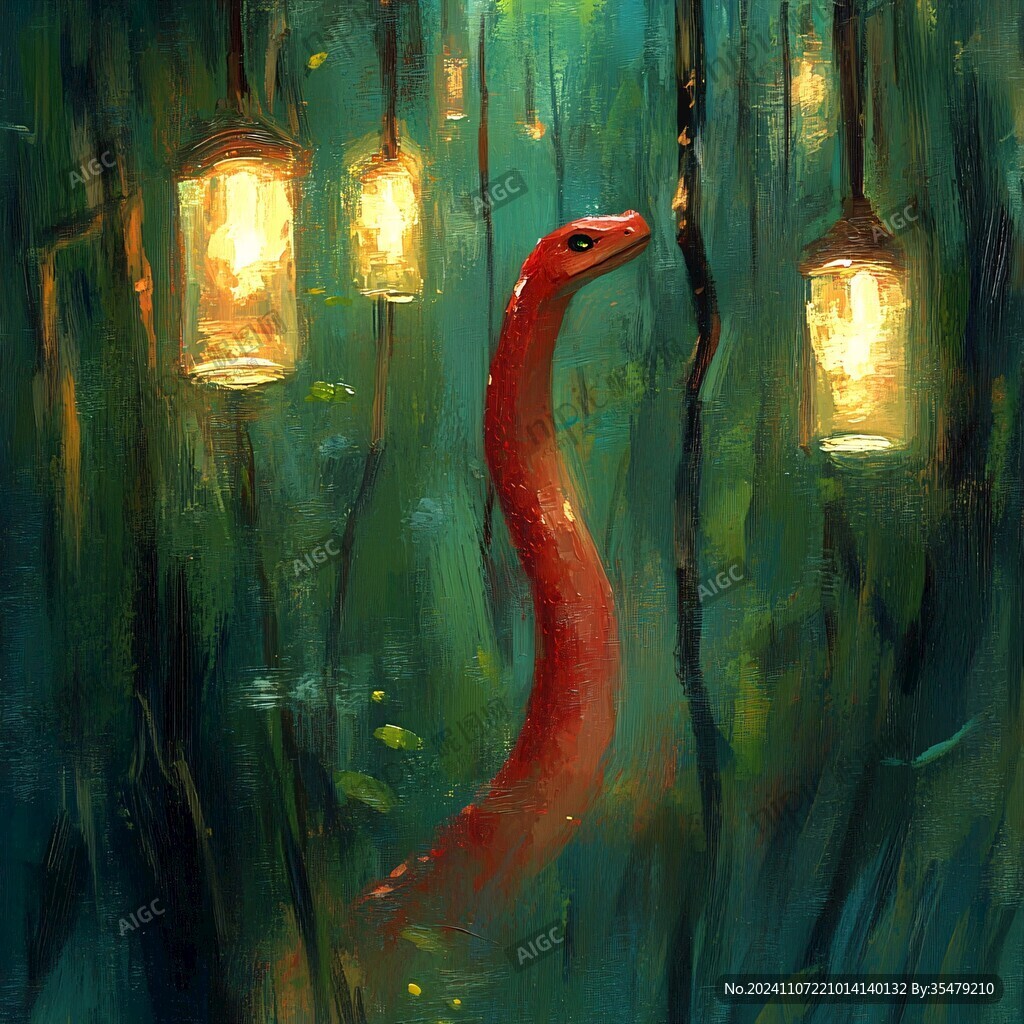 巳蛇插畫