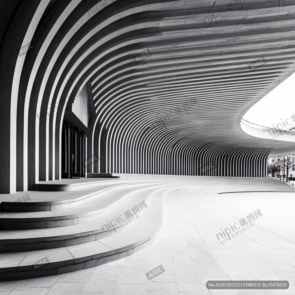 弧形建筑空間