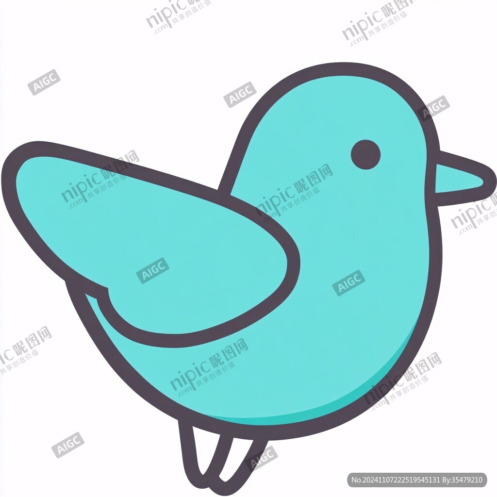 簡筆小鳥logo