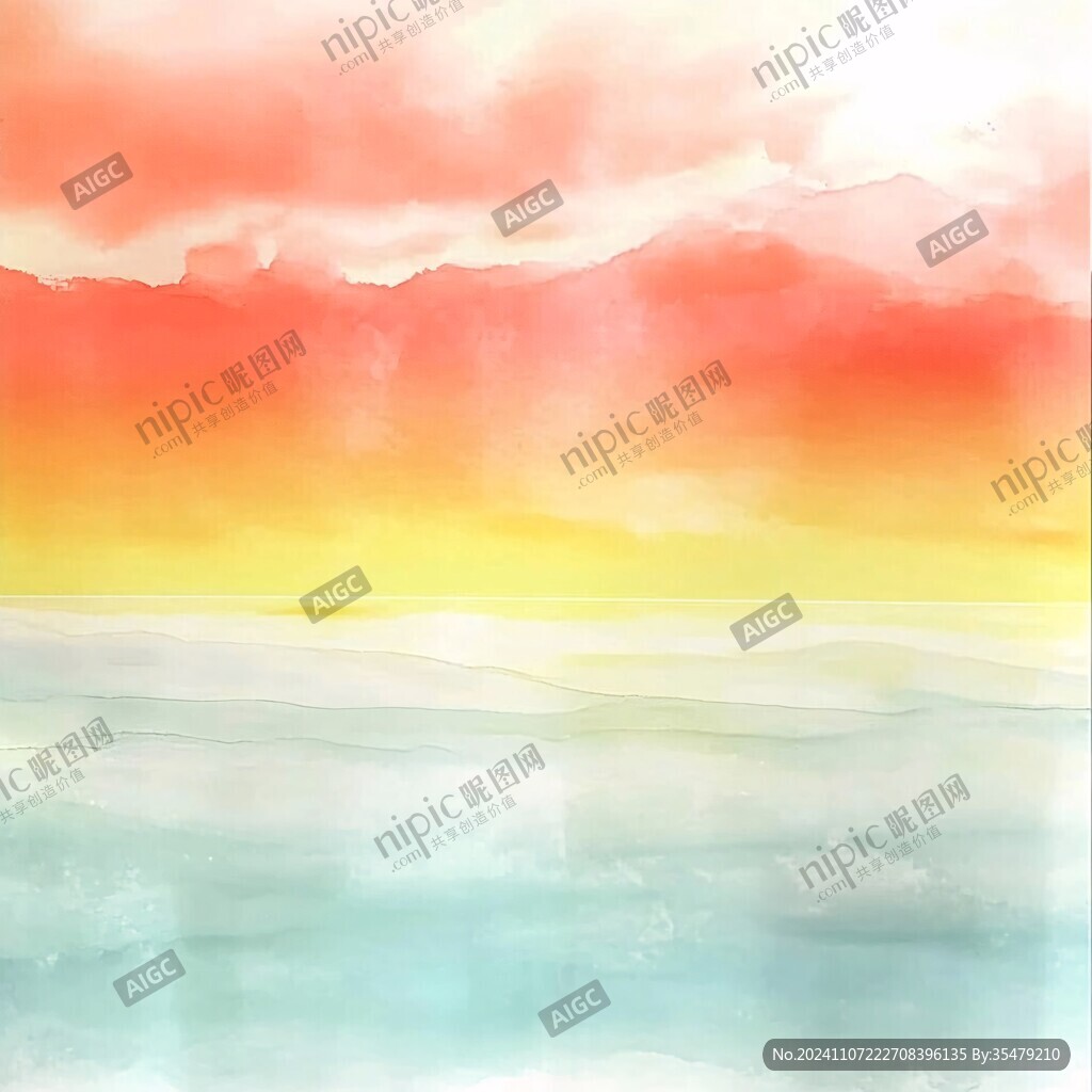 唯美意境水彩漸變