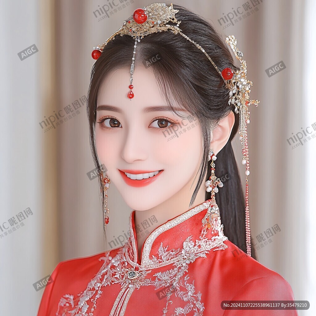 古風(fēng)新娘頭飾
