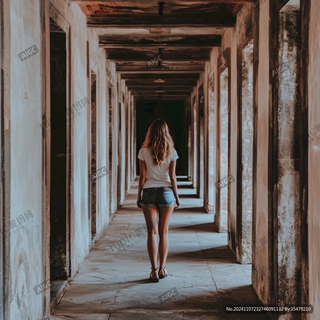 歐美美女背影