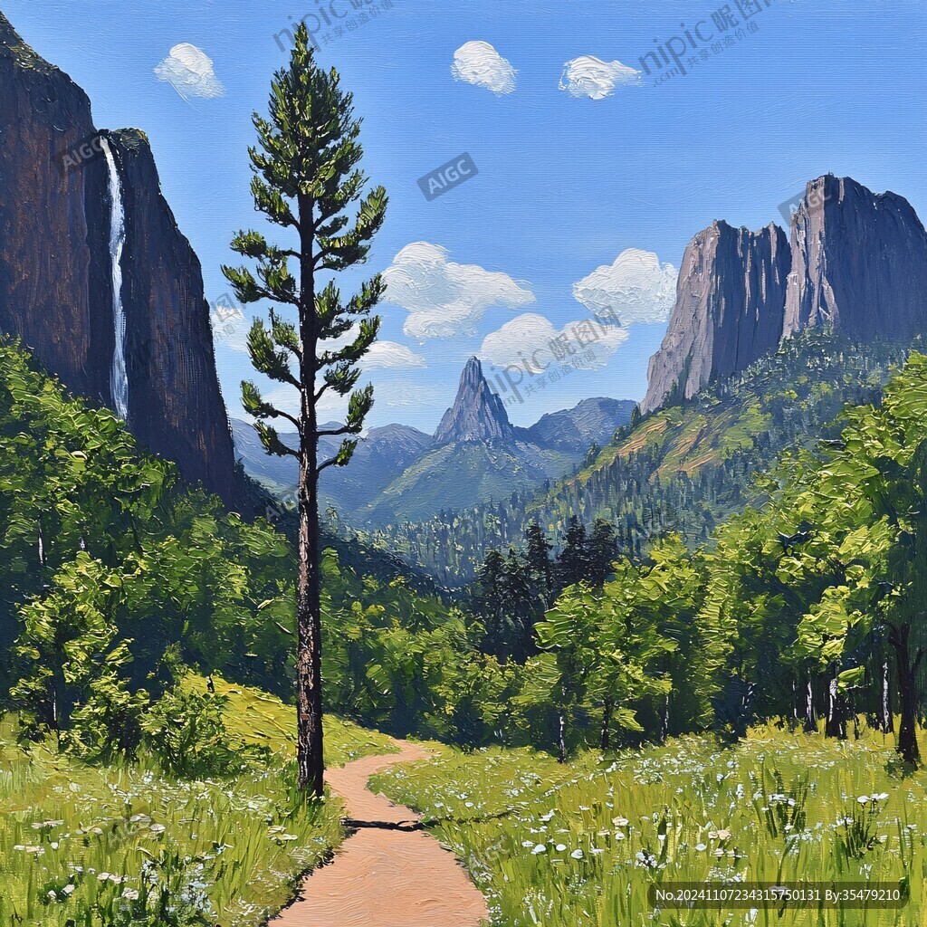 現(xiàn)實山景畫