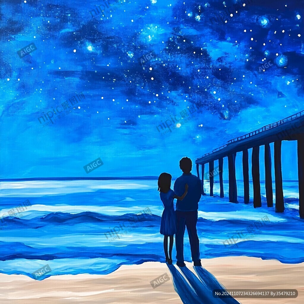 浪漫星空插畫(huà)