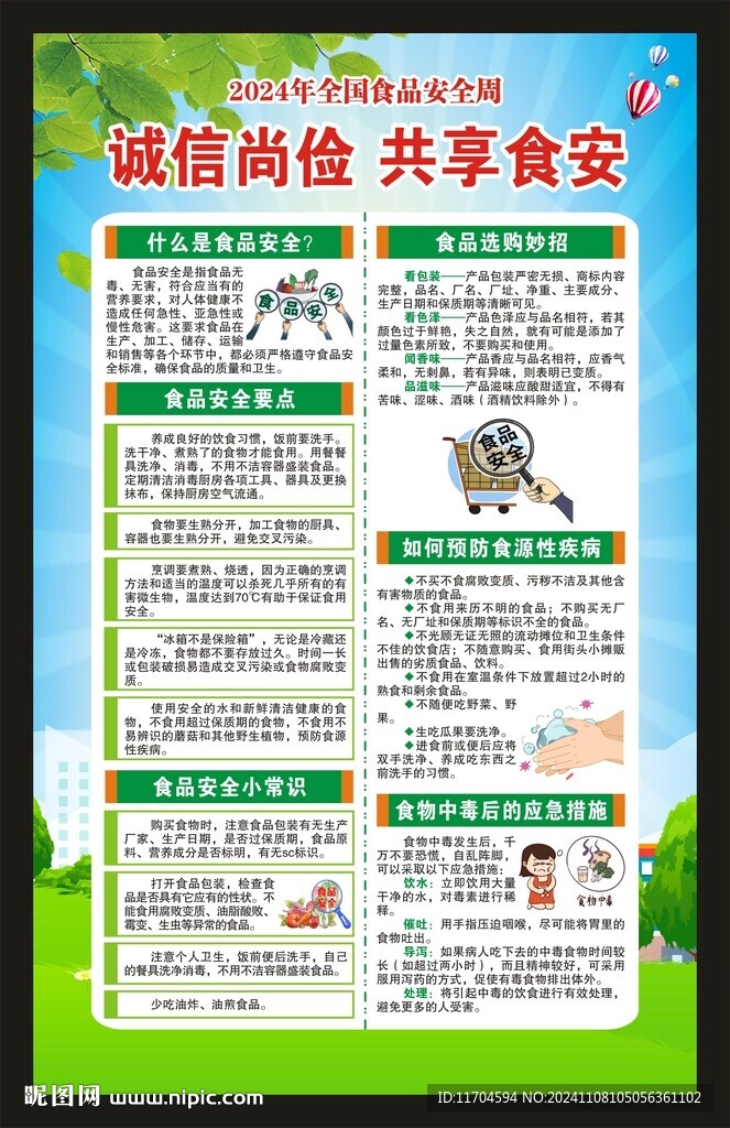 全國食品安全宣傳周海報