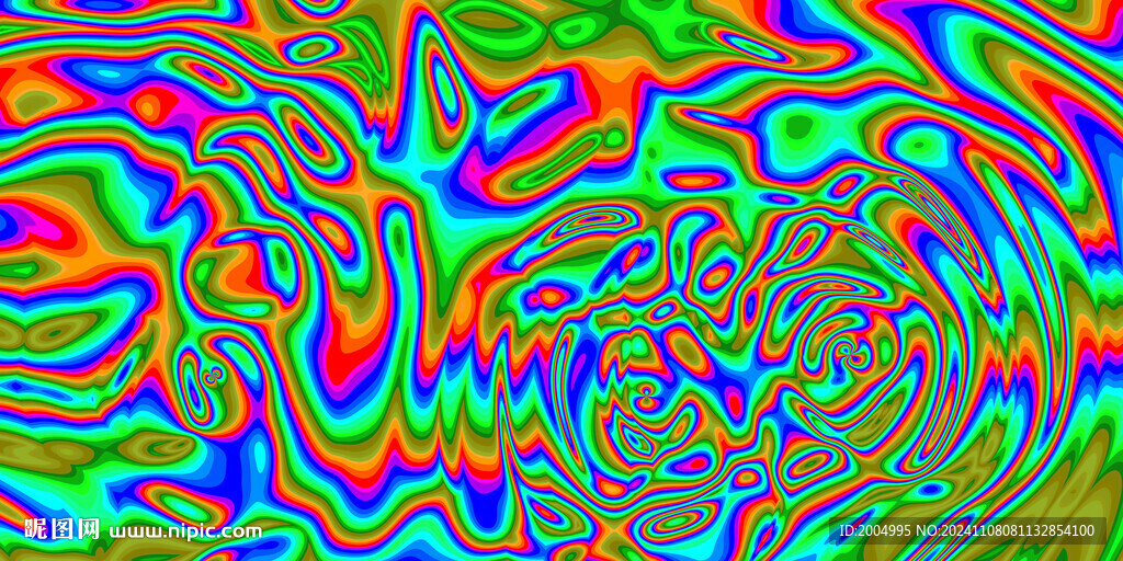 彩色流體畫