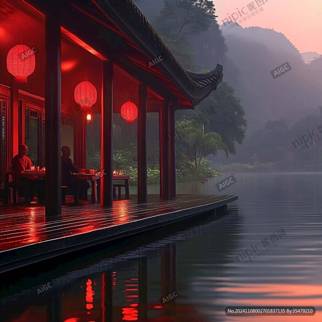 湖泊中式