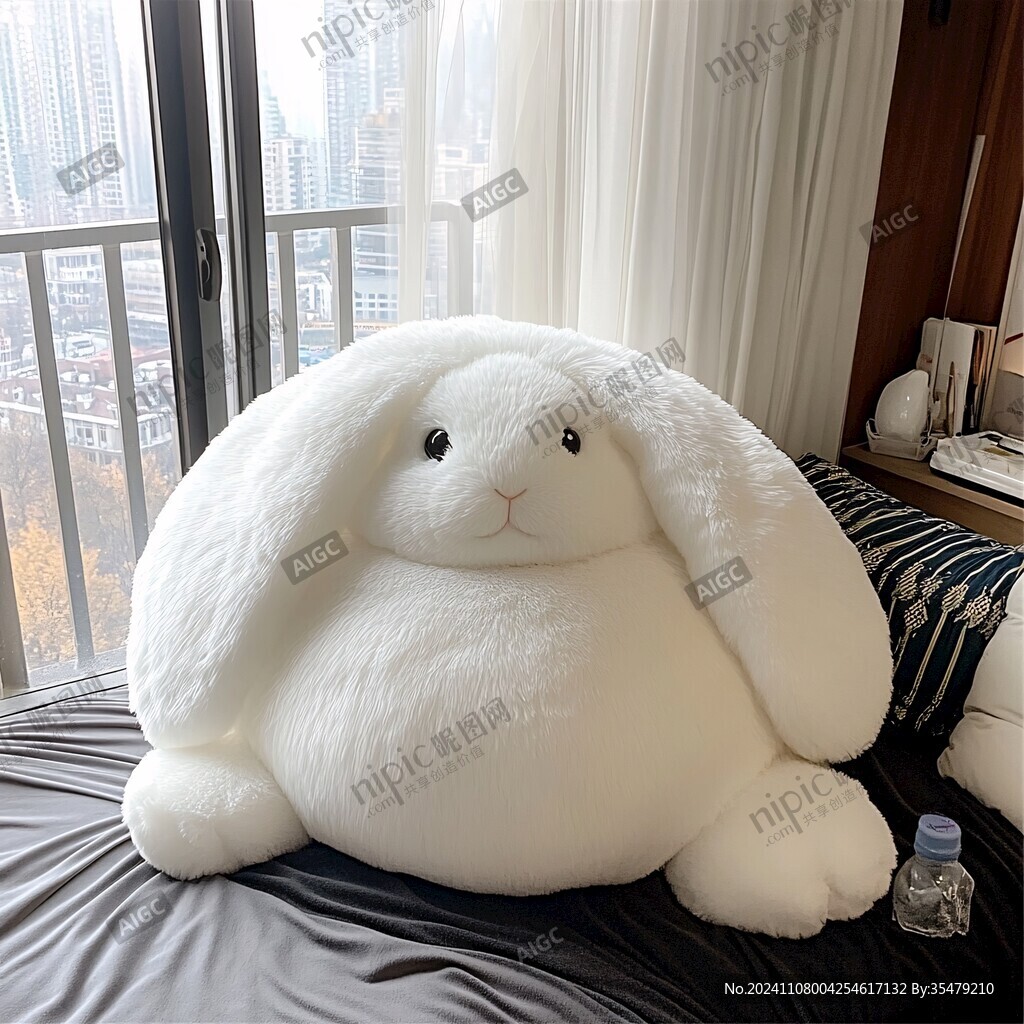 大白毛絨頸枕