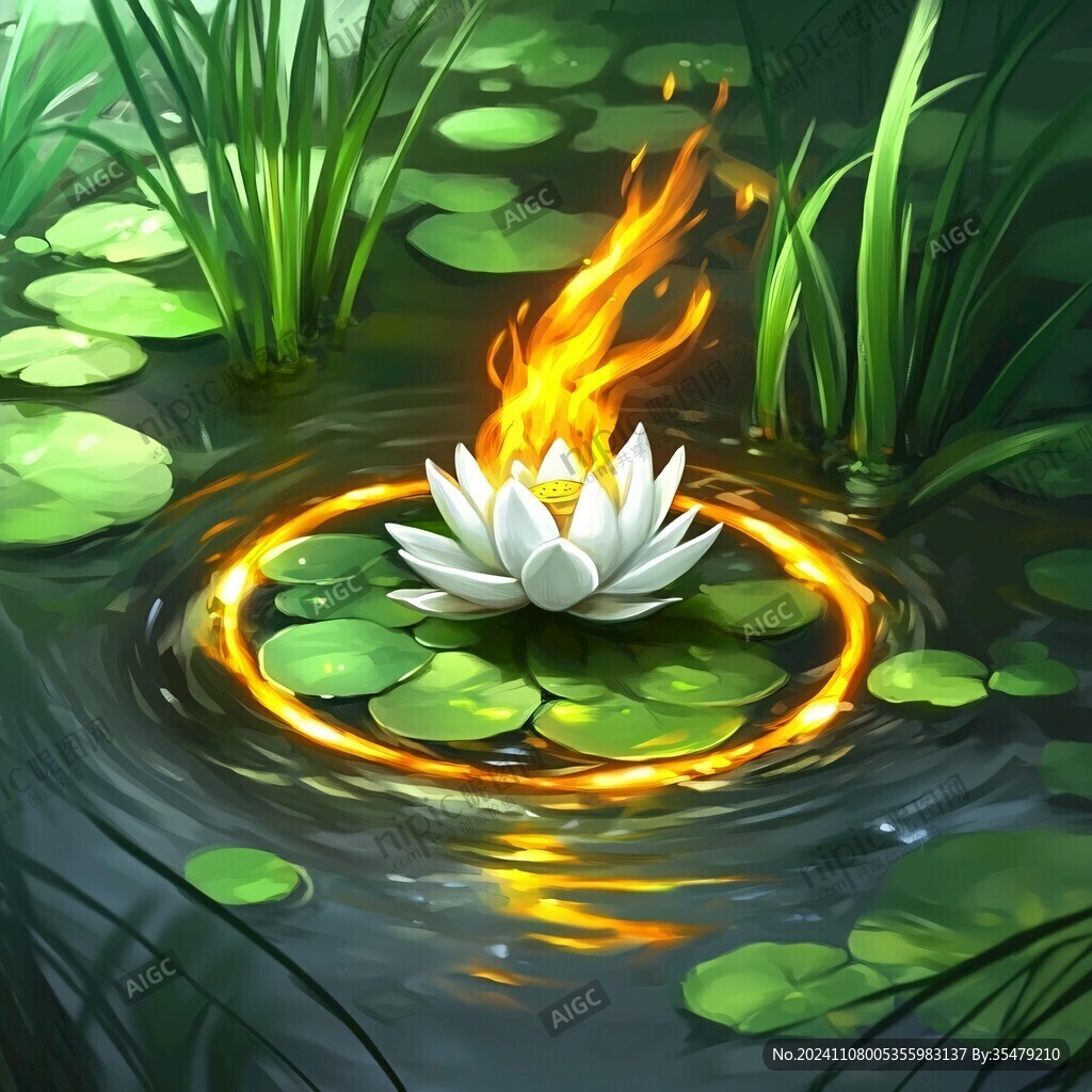 蓮花燈插畫