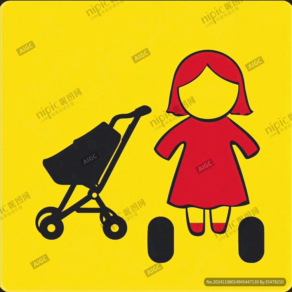 推小車的嬰兒