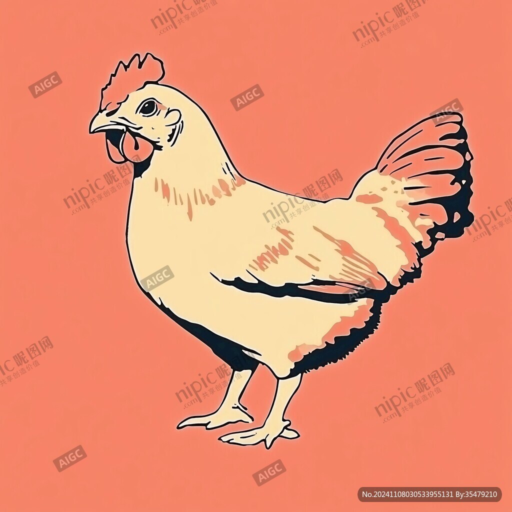 走地雞插畫