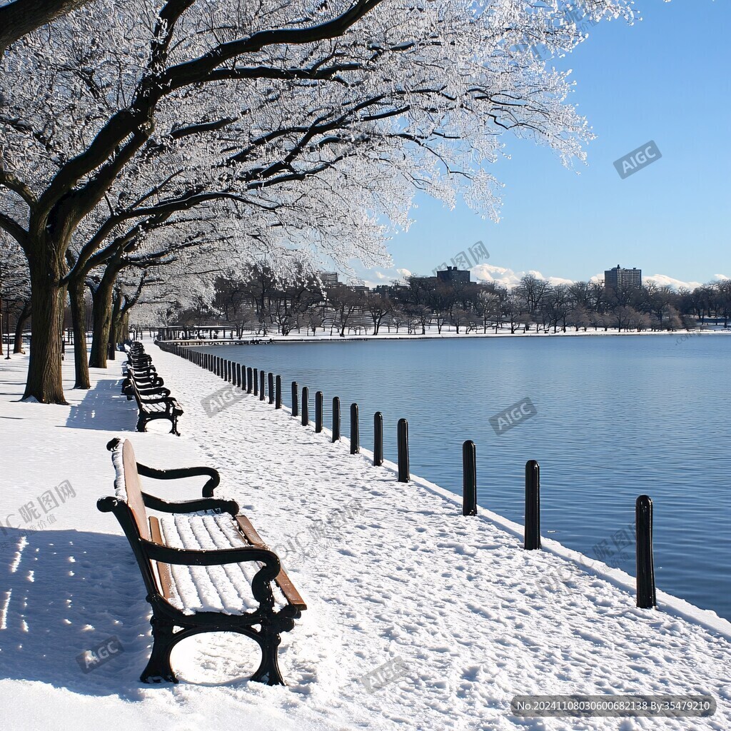 西堤雪景