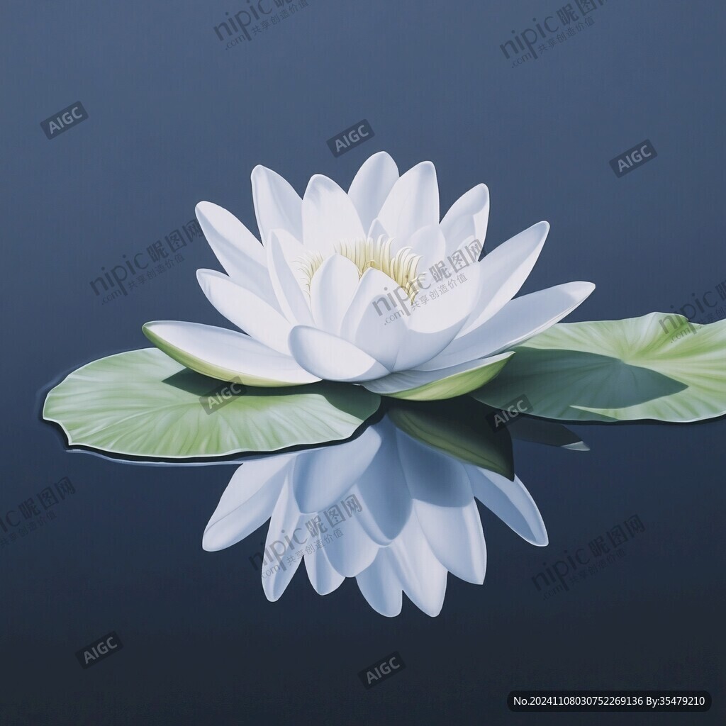 高清白色睡蓮