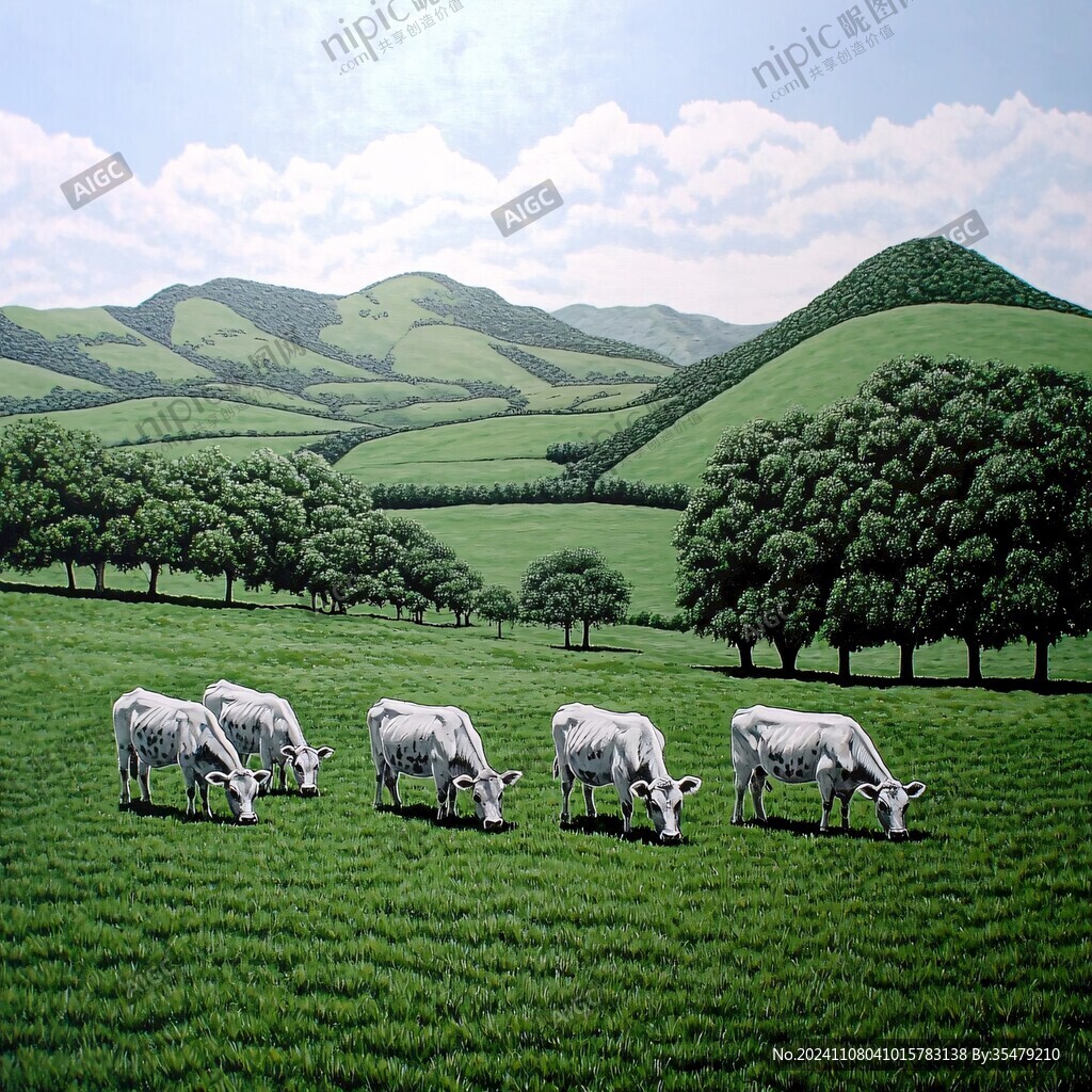 五牛風(fēng)景畫