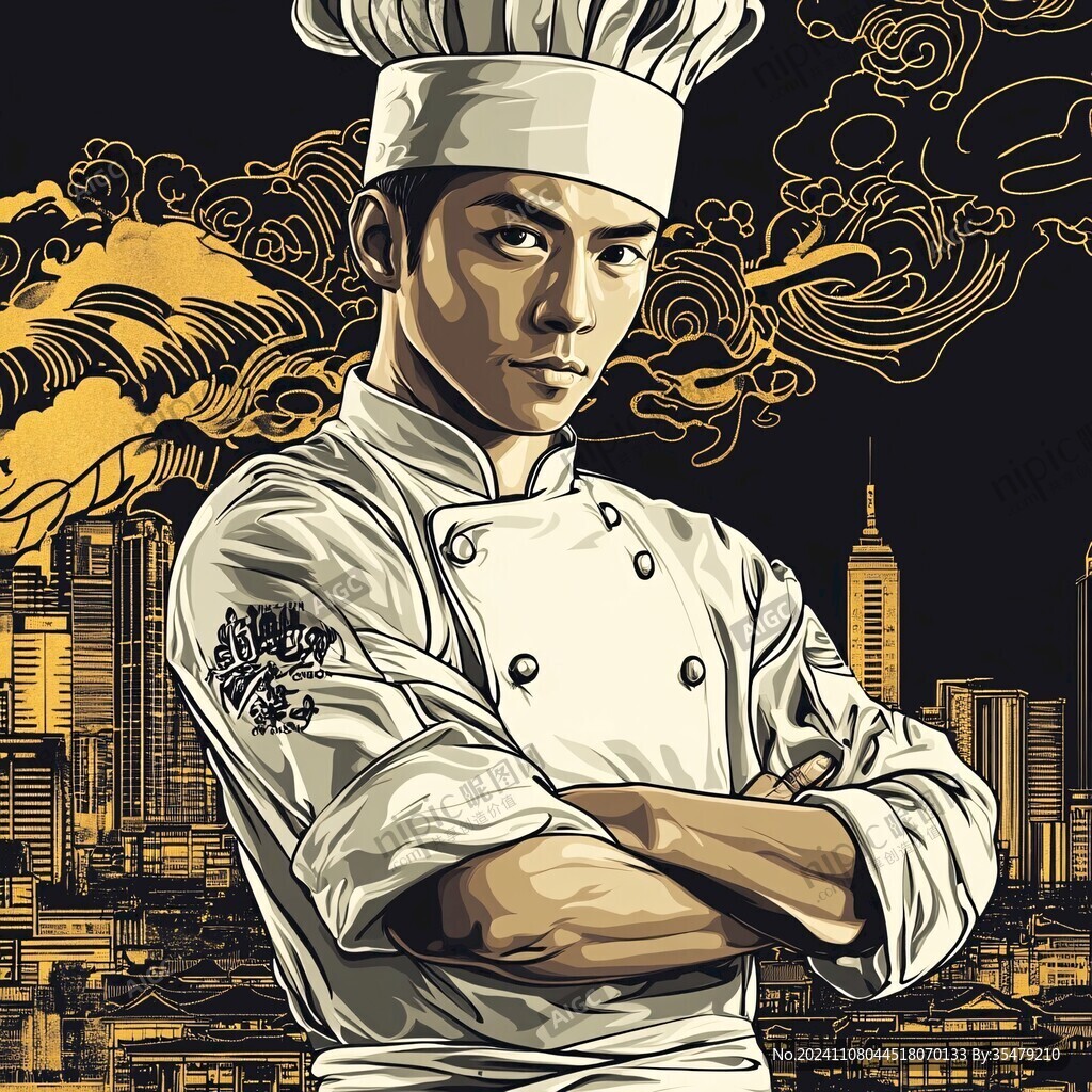 國潮男廚師