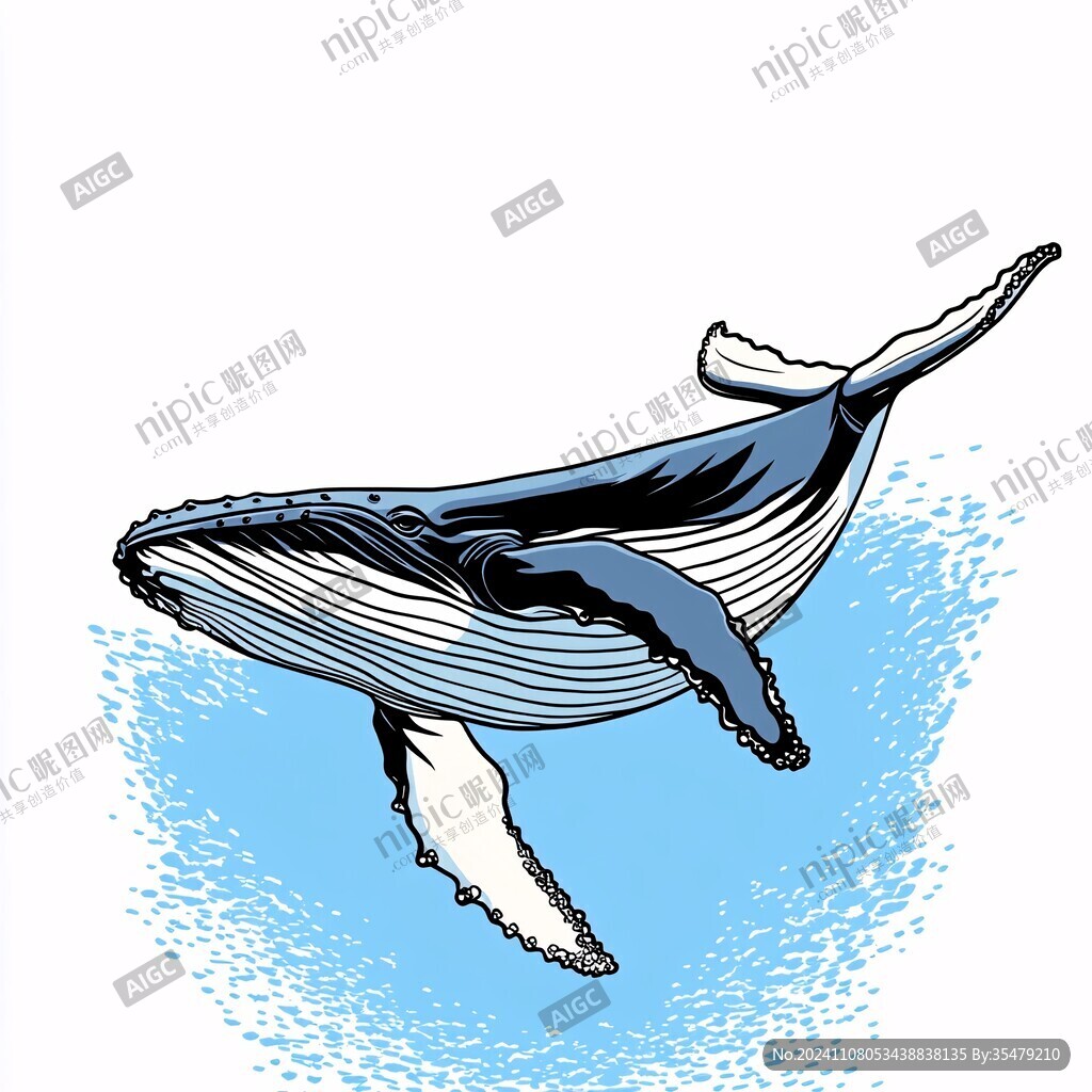 座頭鯨插畫