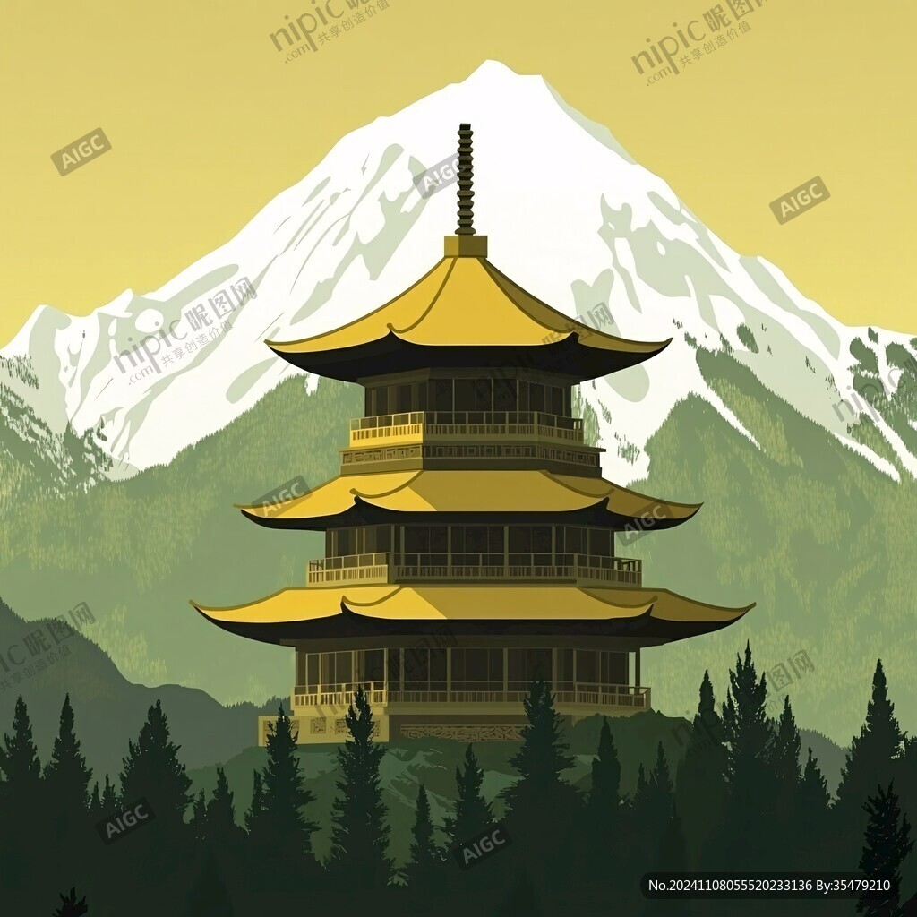 文筆塔插畫