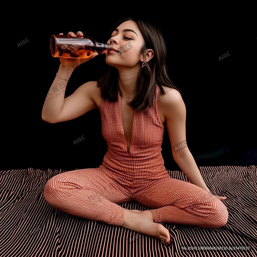 拿著啤酒瓶