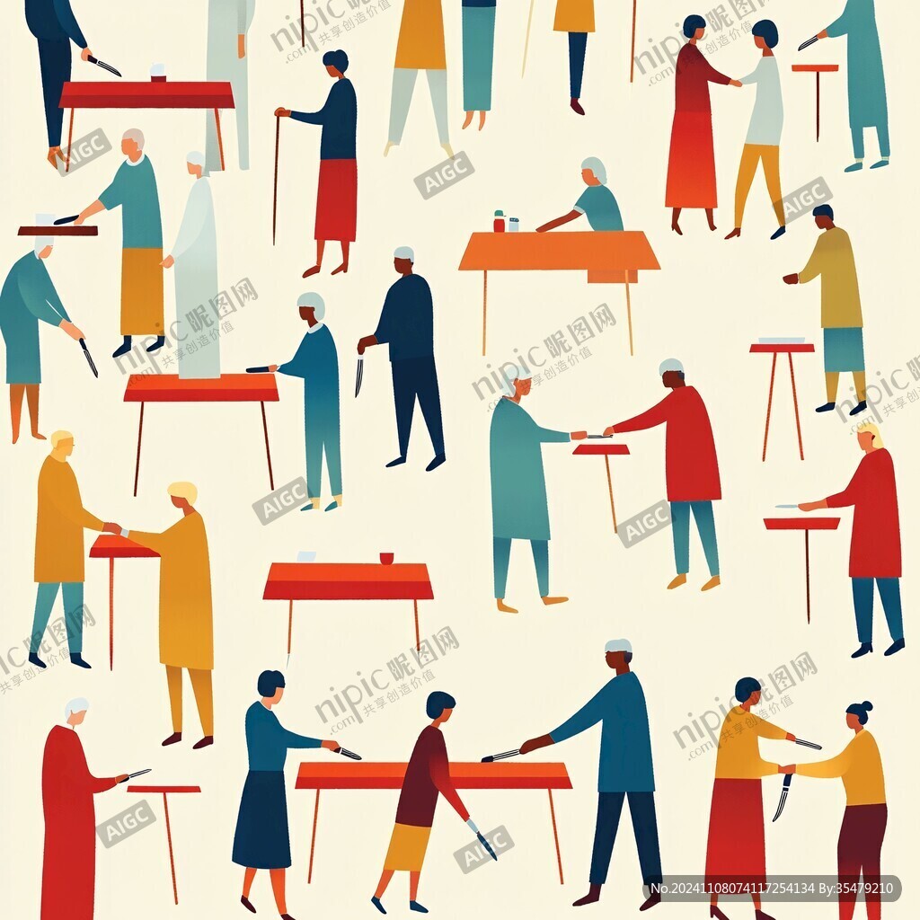手工作坊人物插畫