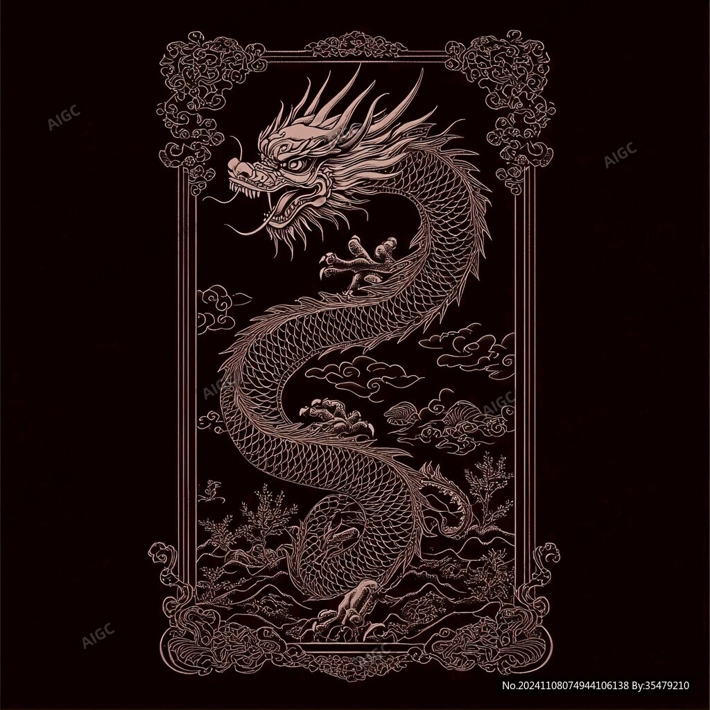 正龍水龍行龍圖騰龍紋