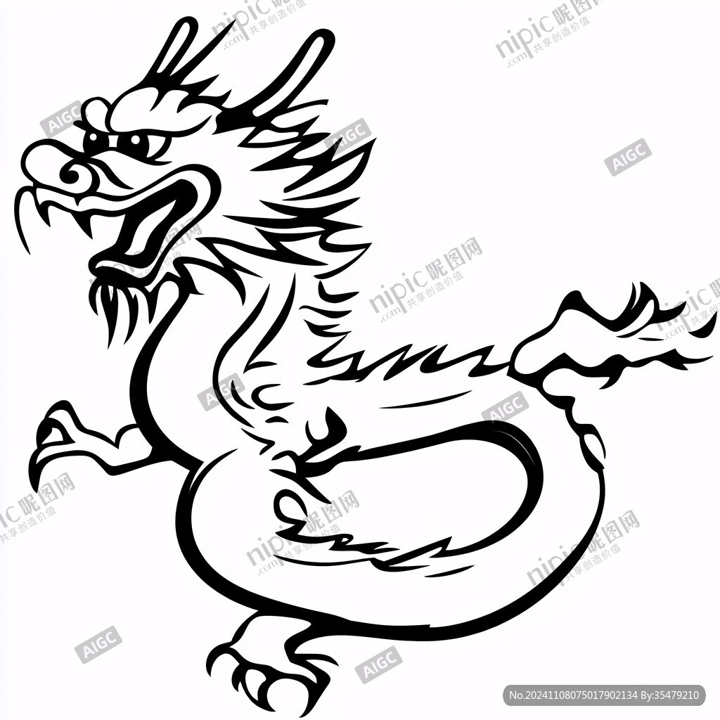 龍插畫龍簡筆畫