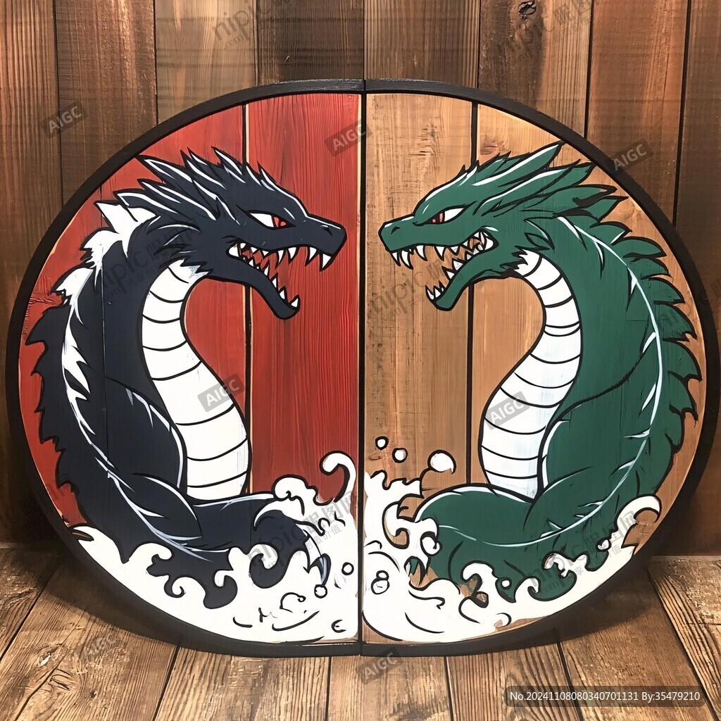 龍年門貼卡通龍