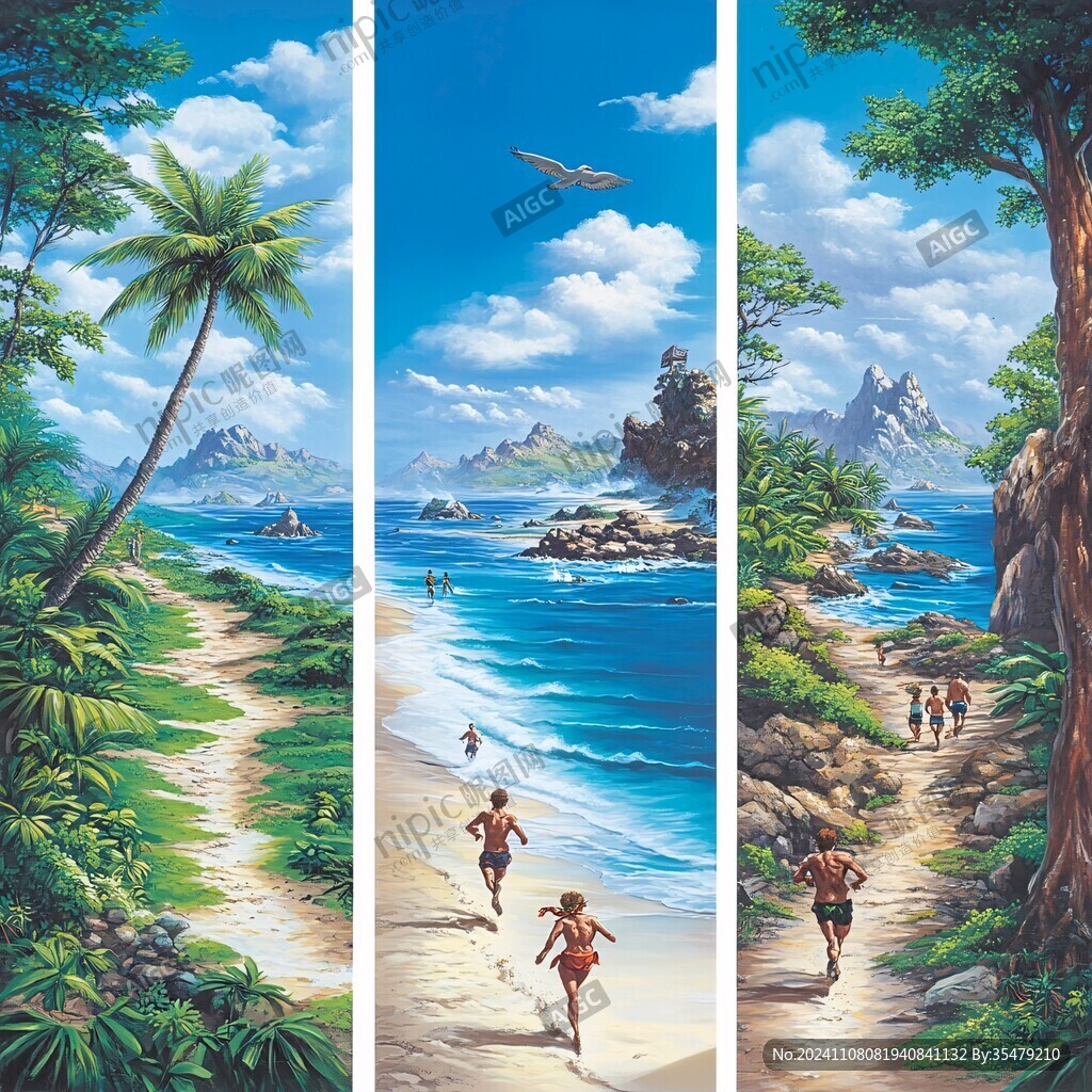 3d風(fēng)景畫地貼畫