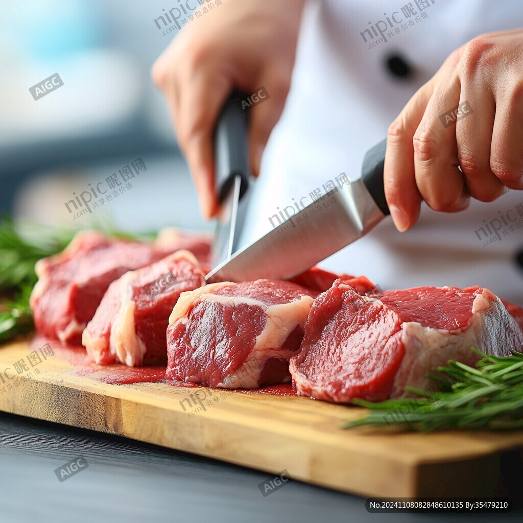廚師切牛肉