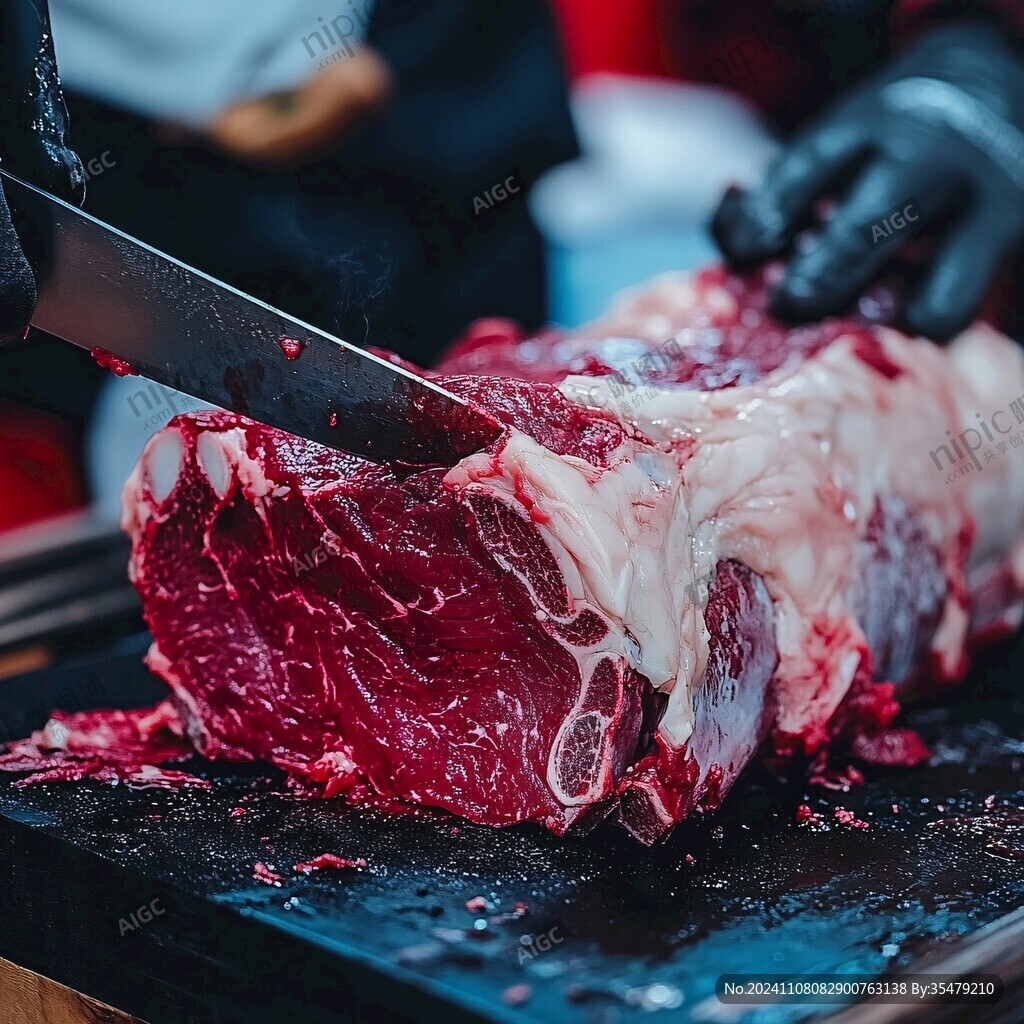 手工刀切鮮牛肉