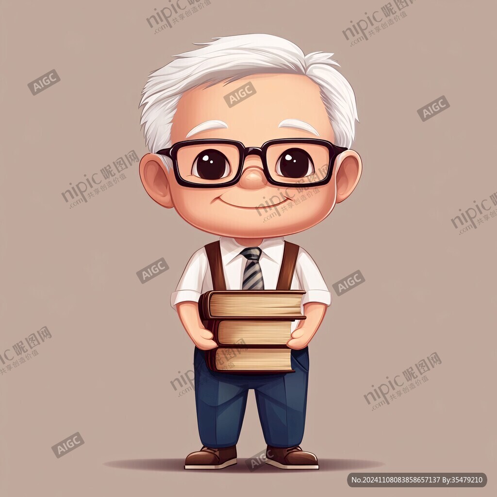 卡通老教授頭像
