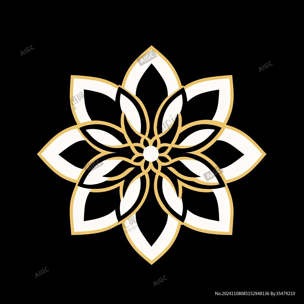 黑金色花紋