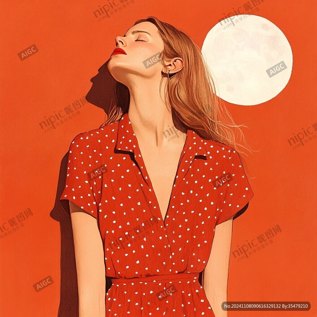 女性雜志封面配圖插圖