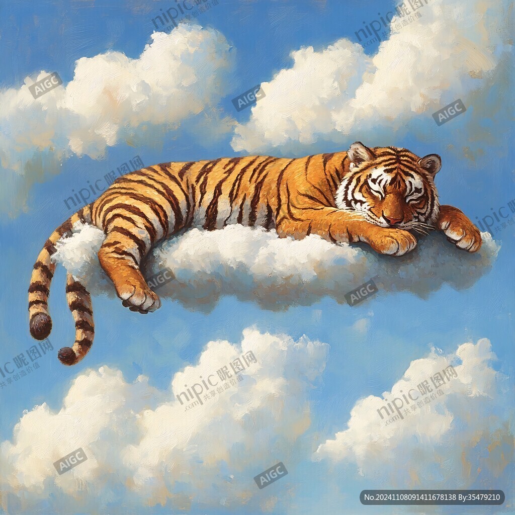 老虎插畫如虎添翼插畫
