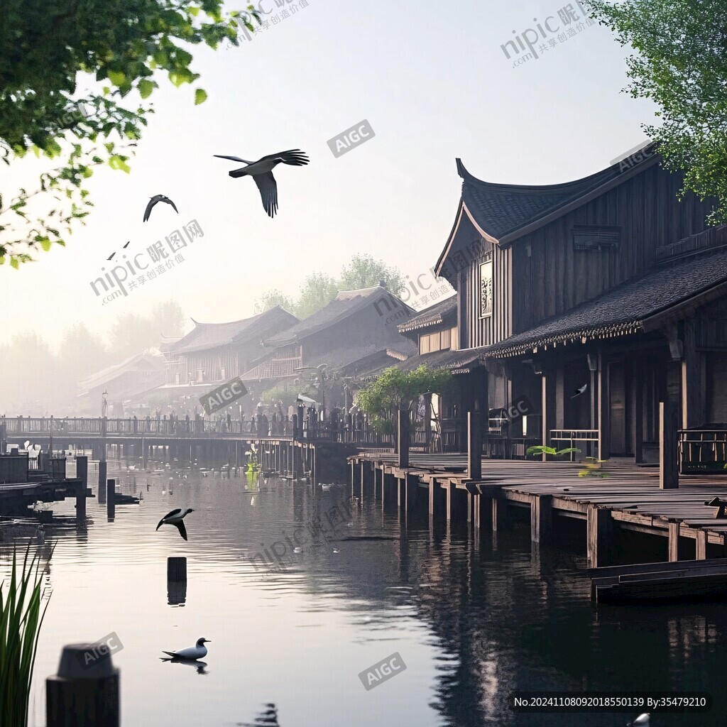 中國古典水上聯排別墅