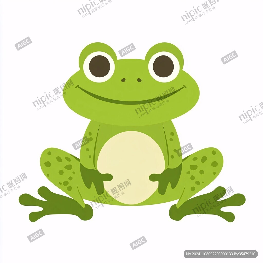 卡通動物青蛙插畫