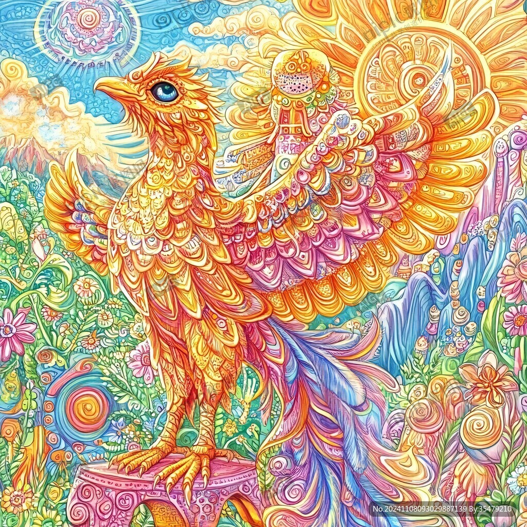 鳳凰包裝插畫