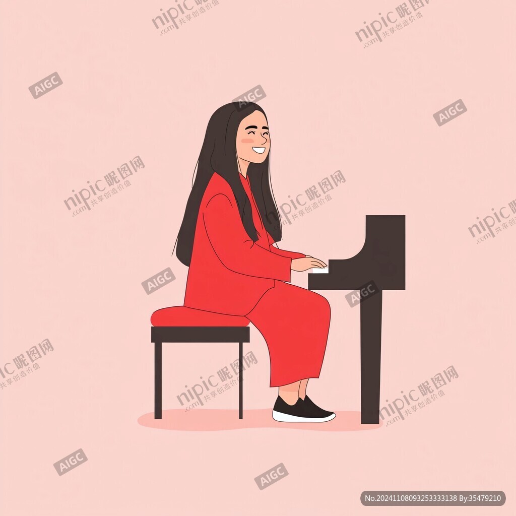 彈琴的女生