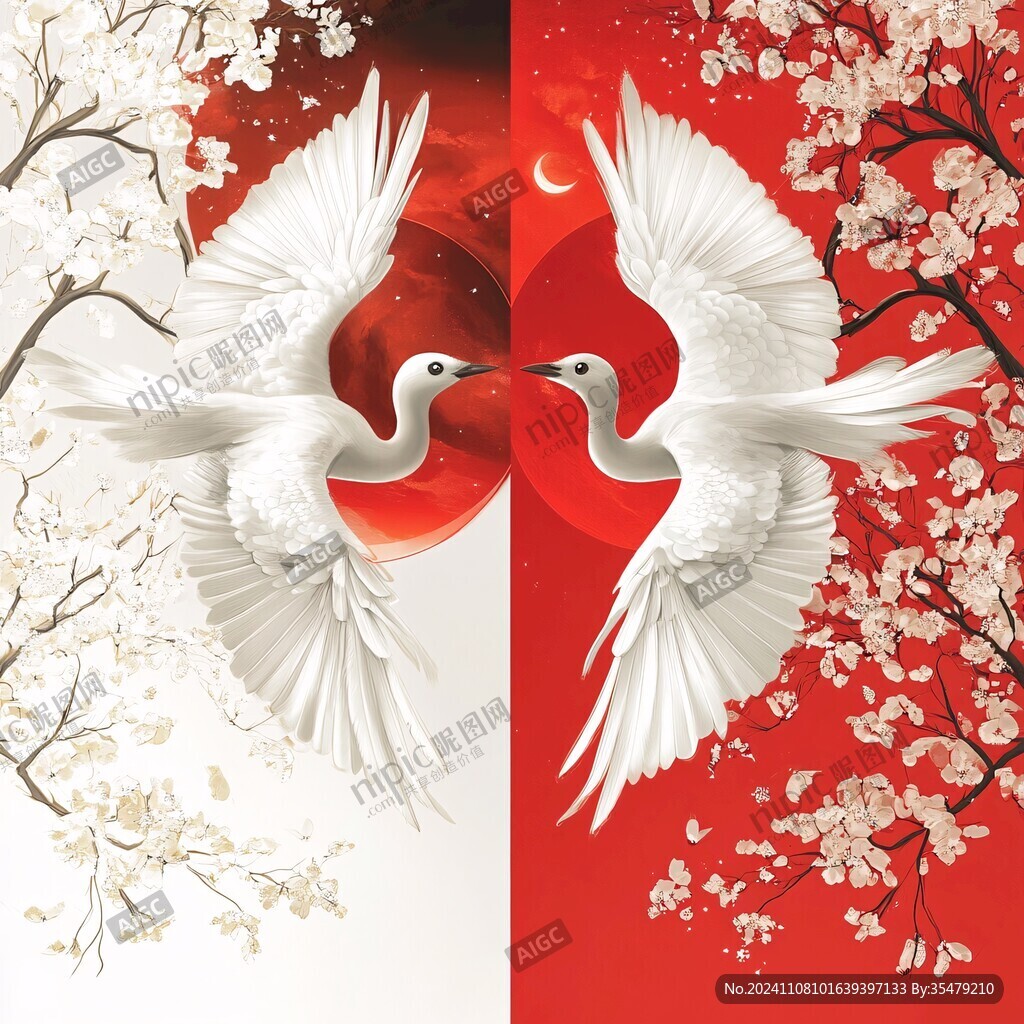 瑞鶴同春