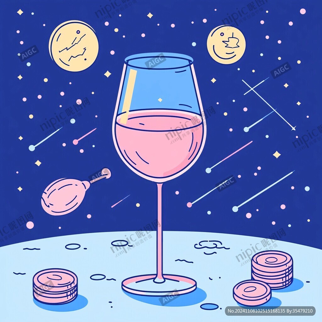 酒杯插畫