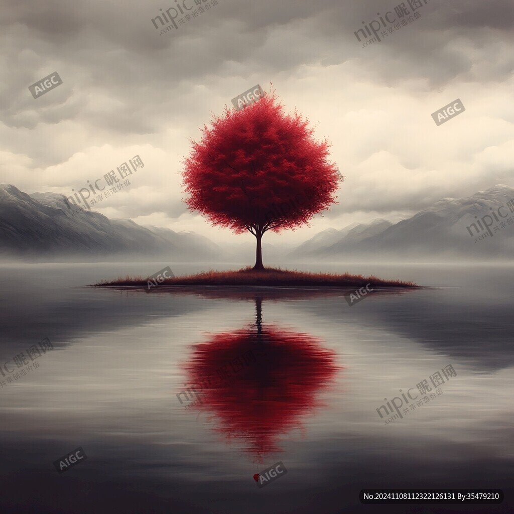 水景紅楓樹(shù)