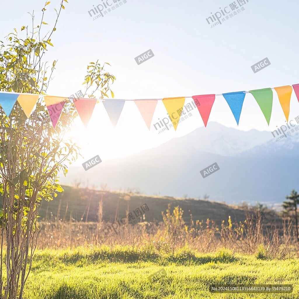 山區(qū)彩旗
