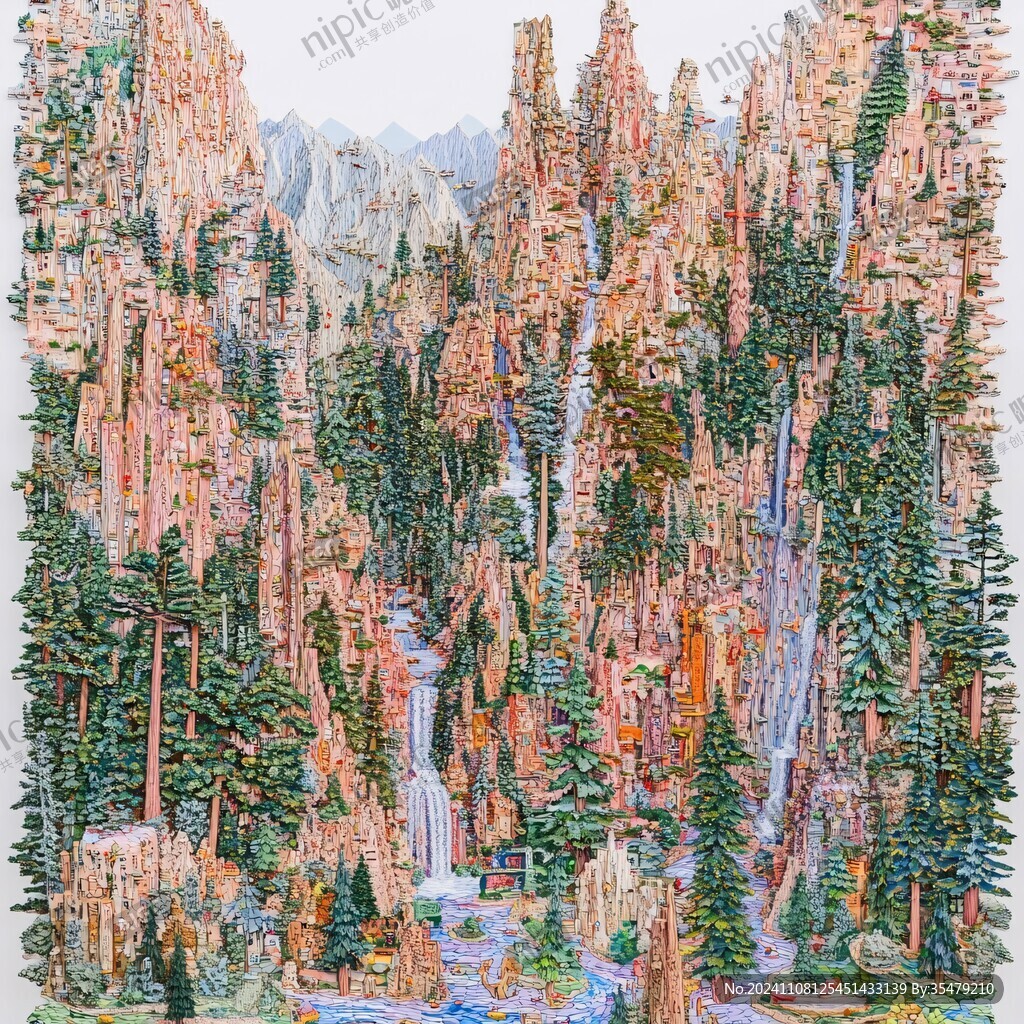 漆畫山水