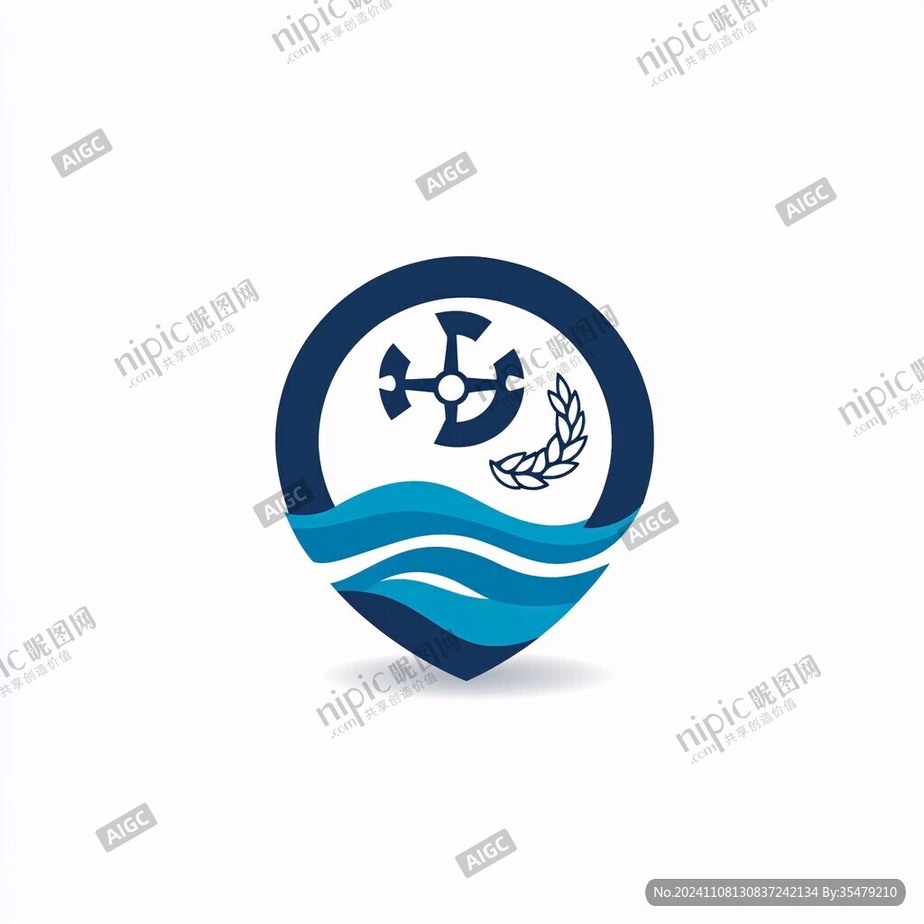 藍色標志漁業logo